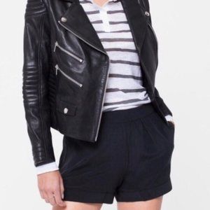 100% silk Anine Bing black shorts